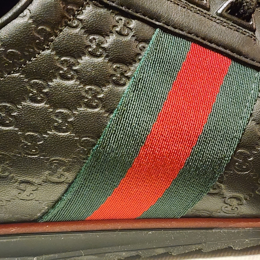 Gucci Men's Size Black 10 SL73 Guccissima Leather Sneaker - Picture 4 of 10